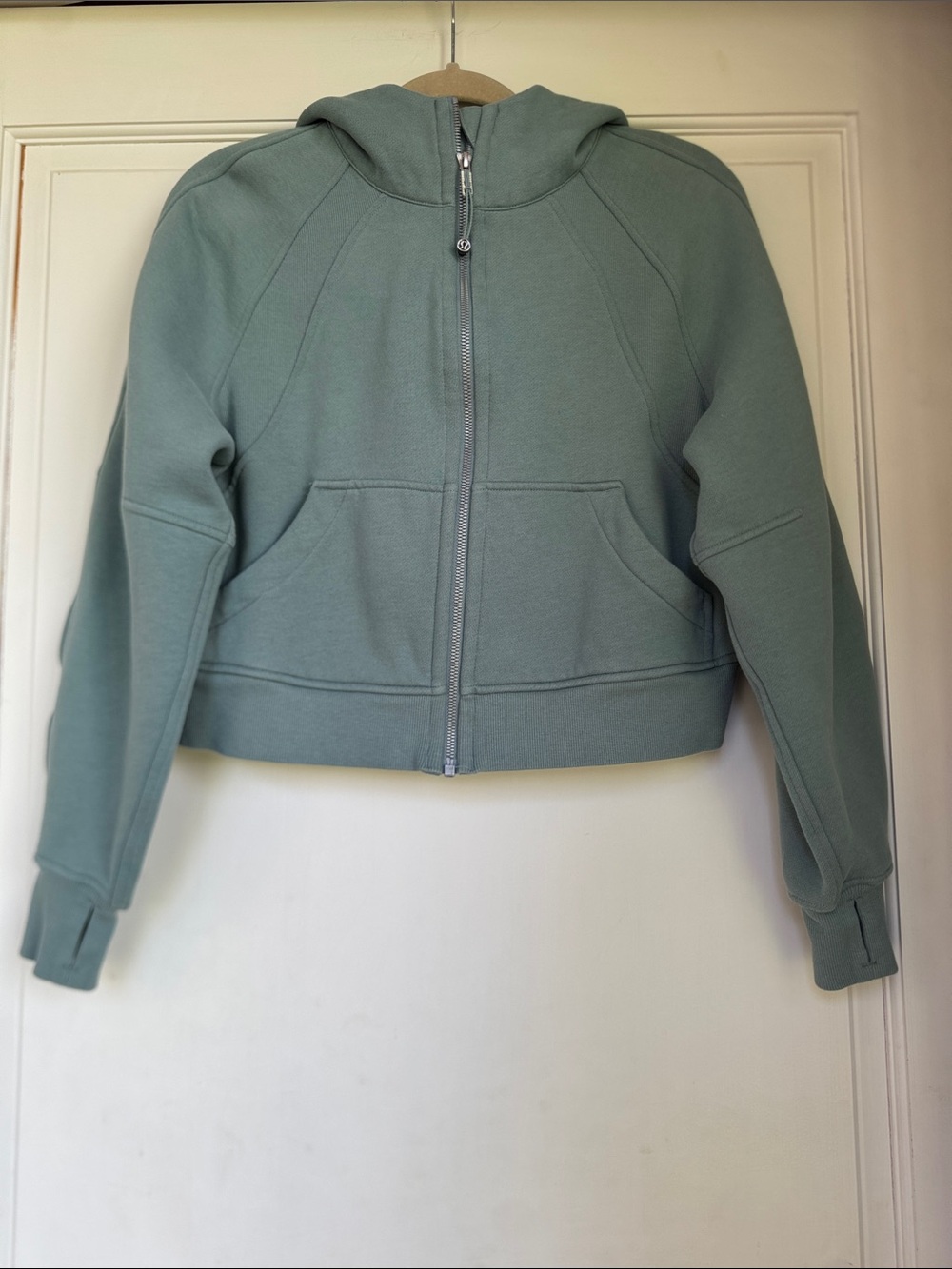 New Without Tag Cropped Hooded Zip-Up Jacket in Sage Green by Lululemon